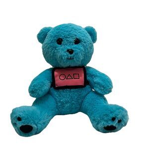 Squid Game: The Challenge Blue Teddy Bear Sitting Plush SEGA-Netflix 12" Toy